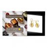 Tranparentes gold murano glass earrings