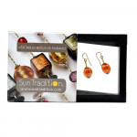 Boucles d'oreilles ambre en verre de murano