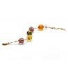 Fizzy amber bracelet genuine murano glass
