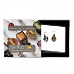 Ball murrina black - earrings murrina black jewelry genuine murano glass of venice