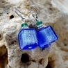 Blue murano glass earrings from venice