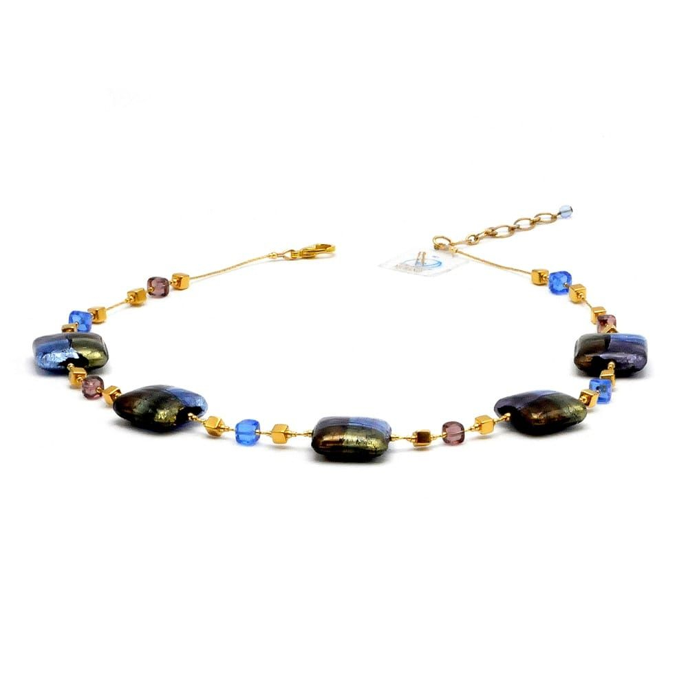 Blue murano glass necklace 
