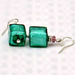 Boucles d'oreilles murano vert