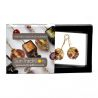 Brown and gold drop earrings genuine murano glass of venice 