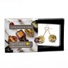 Pastilles grey and gold murano glass earrings of venice