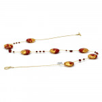 Ketting van murano glas rood en goud