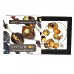 Halskette mit murano-glas gold orange bunt