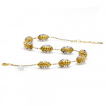 Gold murano glass necklace