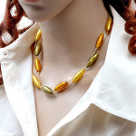 Gold murano glass necklace