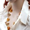 Amber murano glass necklace