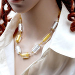 Halskette gold schmuck aus echtem murano glas aus venedig 