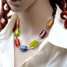 Multicolour murano glass necklace