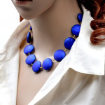 Collar azul en verdadero cristal murano de venecia