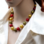 Collier en verre de murano rouge bijou de venise