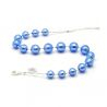 Bollen marinblå - halsband-blue-smycken äkta murano glas i venedig