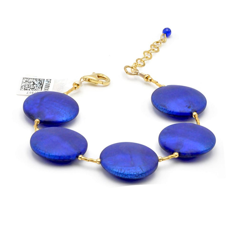 Blue murano glass bracelet