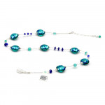 Charly lapis blue - collar blue ekte murano-glass i venezia