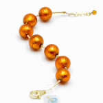 Amber murano glass bracelet from venice