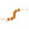 Ball amber - amber murano glass bracelet from venice