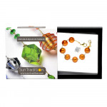 Ball amber - amber murano glass bracelet from venice