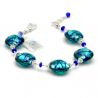 Bracelet bleu verre de murano de venise