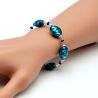 Blue lapis murano glass bracelet from venice