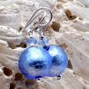 Ballen navy blå - blå øredobber smykker i ekte murano-glass fra venezia