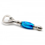 Blue murano glass bottle opener 