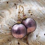 Boucles d'oreilles murano parme