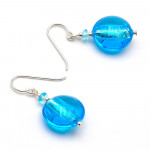 Blue murano glass earrings murano glass