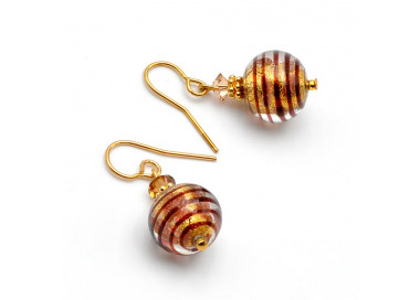 Boucles d'oreilles or verre de murano