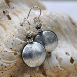 Silver murano glass jewelry earrings