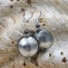 Silver murano glass earrings