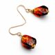 Sasso bicolor red - red murano glass earrings 