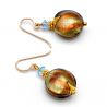 Romantica - øredobber gull smykker i ekte murano-glass fra venezia