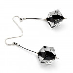 Pendientes negros cristal de murano de venecia