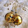 Gold murano glass jewelry earrings spotted