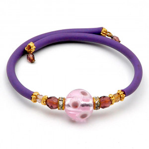 Perle armbånd murano gummi fantasy galaxy