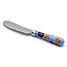 Knife has butter has the unit with the handle in murano glass millefiori of venice