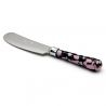 Butter knife with multicolor murano glass handle