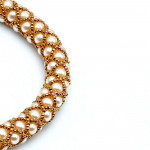 Wit renaissance collier en goud verguld goud geweven goud