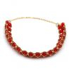Bracelet perles de verre rouge renaissance