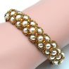 Gold glass pearl bracelet renaissance