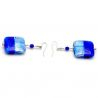 Blue earrings murano glass of venice