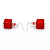America red and gold - red jewel earrings made of real murano glass from venice