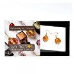 Pastiglia aurora gold - murano glass earrings jewellery genuine murano glass of venice