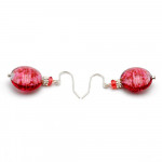 Pastiglia aurora parma - pendientes parma auténtico cristal de murano de venecia