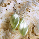 Boucles d'oreilles verre murano vert