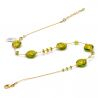 Halskette murano glas grün aus venedig