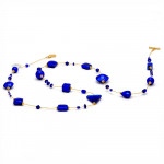 Andromeda cobalt blue - sautoir necklace cobalt blue murano glass of venice